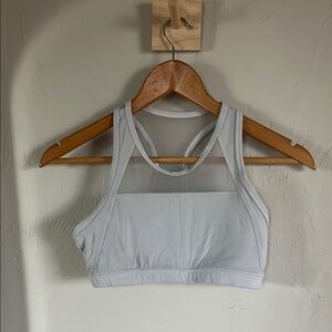 ATHLETA GIRLS white Mesh Sports Bra